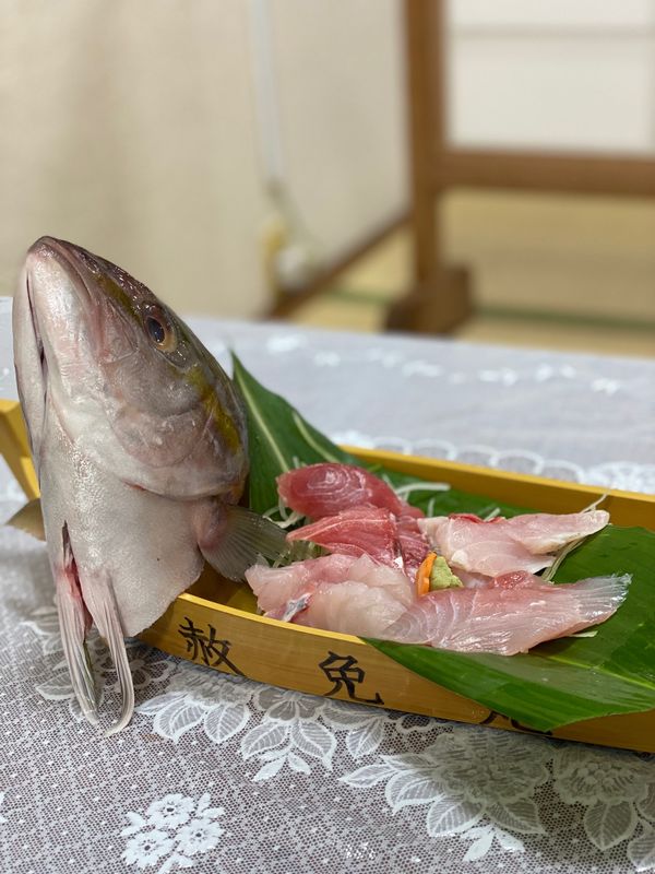 日本・八丈島「八丈島」の写真：お刺身定食を頼んだら凄いのきた！

『宝亭』